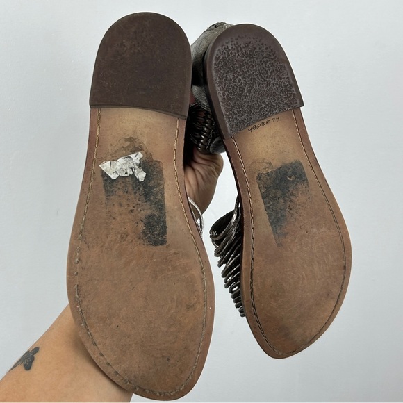 Sam Edelman Metallic Fringe Sandals - Picture 3 of 5